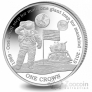 Остров Вознесения 1 крона 2019 Космонавт - 50 лет первой высадки человека на Луну (серебро)