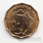 Сейшельские острова 10 центов 1976 Независимость