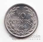 Либерия 10 центов 1966
