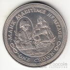 Остров Мэн 1 крона 1982 Мореплаватели №4
