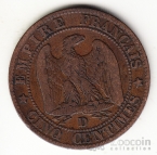Франция 5 сентим 1853
