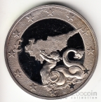 Кипр 1 фунт 2004 Карта страны