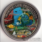 Палау 1 доллар 2001 Защита морской жизни - Две рыбки №3 (голограмма)