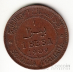 Сомали - Итальянское Сомали 1 беса 1909