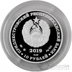 ПМР 10 рублей 2019 220 лет со дня рождения А.С. Пушкина (серебро)