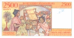 Мадагаскар 2500 франков 1998