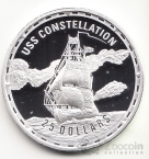 Соломоновы острова 25 долларов 2006 Корабль USS Constellation