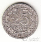 Швеция 25 оре 1885