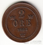 Швеция 2 оре 1883