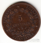 Франция 5 сентим 1882