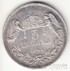 Венгрия 5 корона 1907