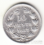 Никарагуа 10 сентаво 1887