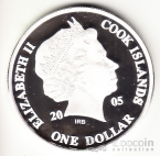 Острова Кука 1 доллар 2005 История Азии - Корейская война