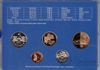 Норвегия набор 5 монет 2002 Нильс Хенрик Абель (Proof, блистер)