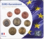 Франция набор 8 монет евро 1999-2002 №2 (блистер)