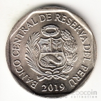 Перу 1 соль 2019 Вымирающая фауна Перу - Жаба