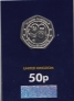 Великобритания 50 пенсов 2019 Уоллес и Громит (карта)