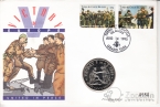 Теркс и Кайкос 5 крон 1995 Вторая Мировая война - солдаты (конверт с марками)