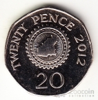 Гернси 20 пенсов 2012