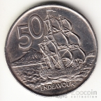 Новая Зеландия 50 центов 1975 Корабль