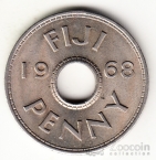 Фиджи 1 пенни 1968