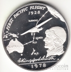 Самоа 1 тала 1978 50 лет первому трансатлантическому перелету (серебро)