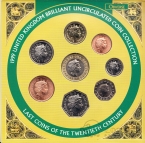 Великобритания набор 8 монет 1999 (блистер)