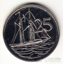 Каймановы острова 25 центов 1972 (BU)