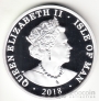 Остров Мэн 1 унция серебра 2018 Святой и дракон