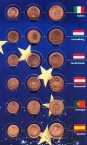 Евросоюз набор 36 монет 1999-2002 (альбом)