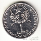 Мавритания 1 угия 2009 Белый металл