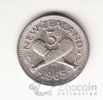 Новая Зеландия 3 пенса 1965