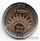 Аргентина 1 песо 2010 200 лет Революции - регионы Mar del plata