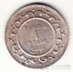 Тунис 1 франк 1912