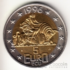 Франция 5 евро 1996 Франсуа Миттеран