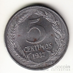 Испания 5 сентим 1937
