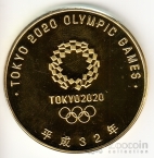 Япония жетон 2020 Летние Олимпийские игры в Токио (желтый металл)