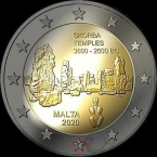 Мальта набор 9 монет евро 2020 с монетой 2 евро 2020 Скорба (блистер)