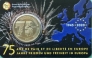 Бельгия 2 1/2 евро 2020 75 лет Мира и свободы (карта)