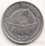 Остров Мэн 10 пенсов 1989 Буквы AA
