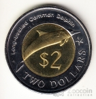 Микронезия 2 доллара 2012 Дельфин