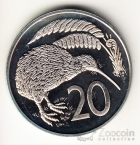 Новая Зеландия 20 центов 1967 Птица Киви (BU)