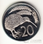 Новая Зеландия 20 центов 1967 Птица Киви (BU)