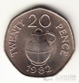 Гернси 20 пенсов 1982
