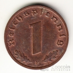 Германия 1 пфенниг 1938 F