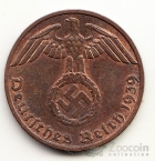 Германия 1 пфенниг 1939 F