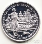 Остров Мэн 1 крона 2006 Мировые конфликты - Трафальгарское сражение (серебро)