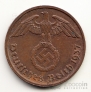 Германия 2 пфеннига 1937 D