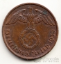 Германия 2 пфеннига 1939 J