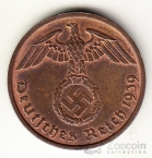 Германия 2 пфеннига 1939 F